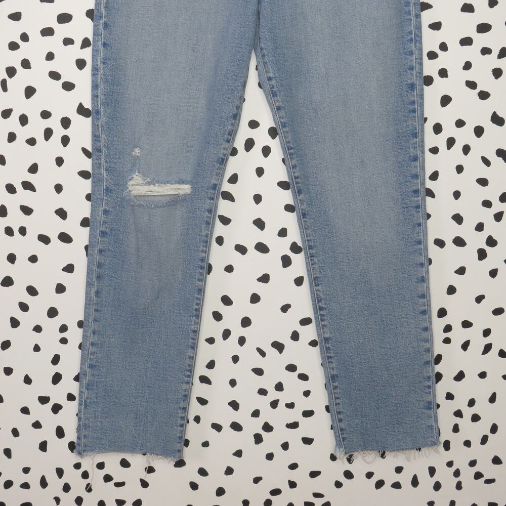 Nobody Denim Light Wash Distressed High Rise Frankie Ankle Jeans - Picture 4 of 11